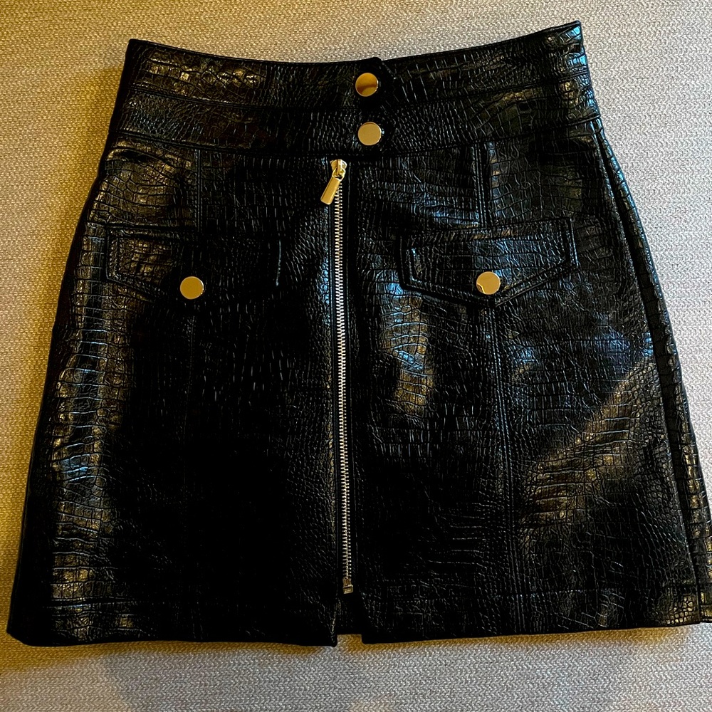 Top Shop Faux Leather Mini skirt
